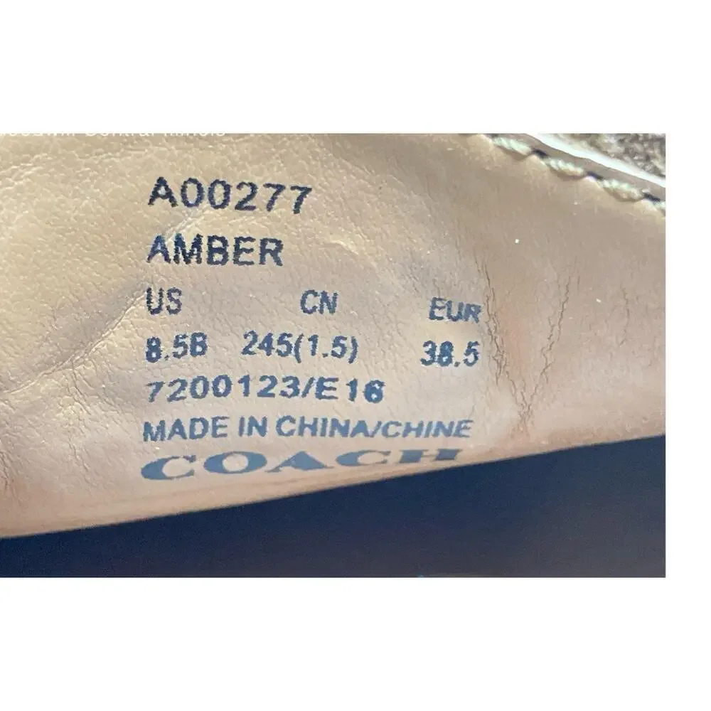Coach Women's Amber Refined Suede Loafers 8.5